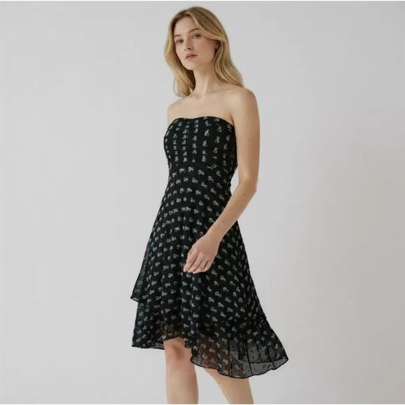 Free People Vintage Strapless Floral Embroidered Dress - Picture 2 of 11